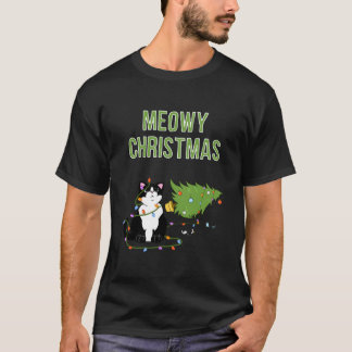 Camiseta gatinho de Natal Tuxedo