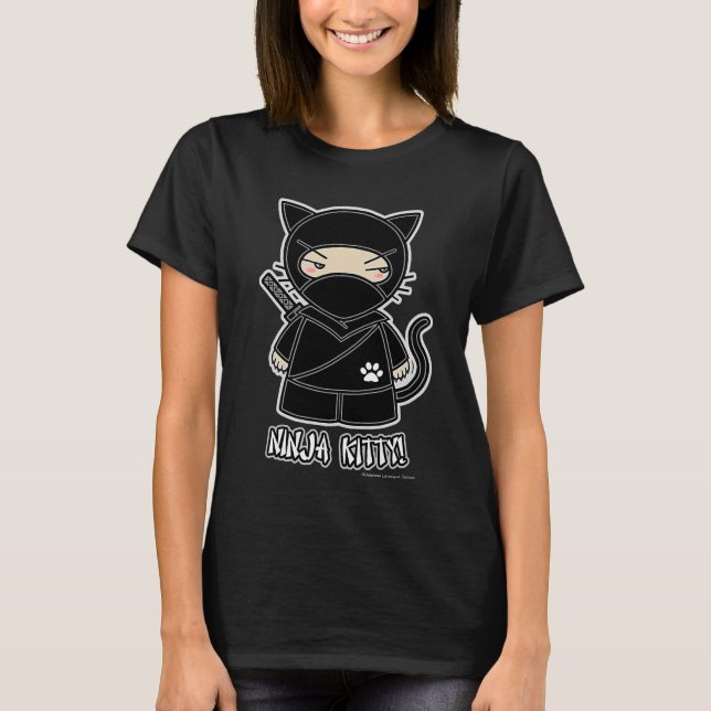 Camiseta Gatinho de Ninja! T-shirt (Frente)