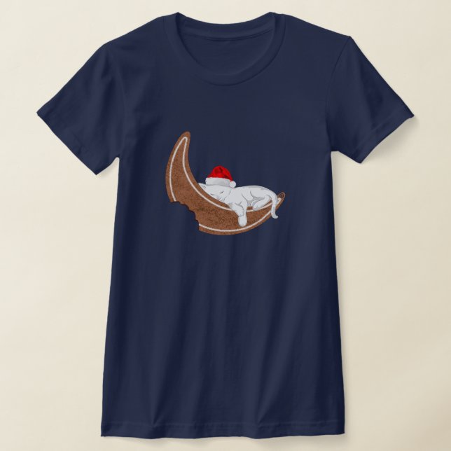 Camiseta Gatinho de papais noeis e Lua de Gingerpão (Postura )