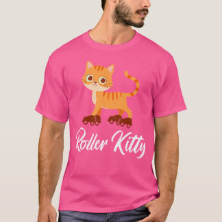 Camiseta Gatinho de Patins Menina de Patins de Rodas