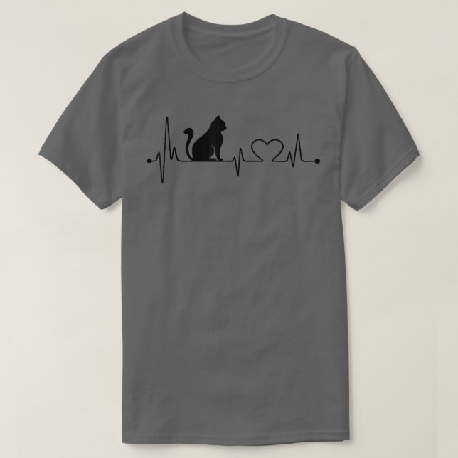 Camiseta Gatinho de pulsação Cat  (Frente do Design)
