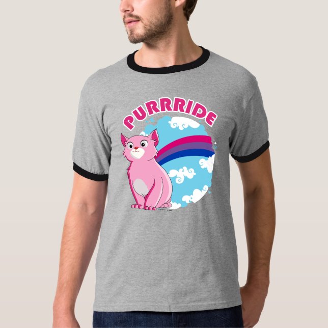 Camiseta Gatinho de Purrride do Bi - design de LGBT - .png (Frente)