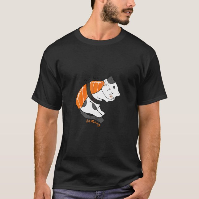 Camiseta Gatinho de Sushi Mamãe (Frente)