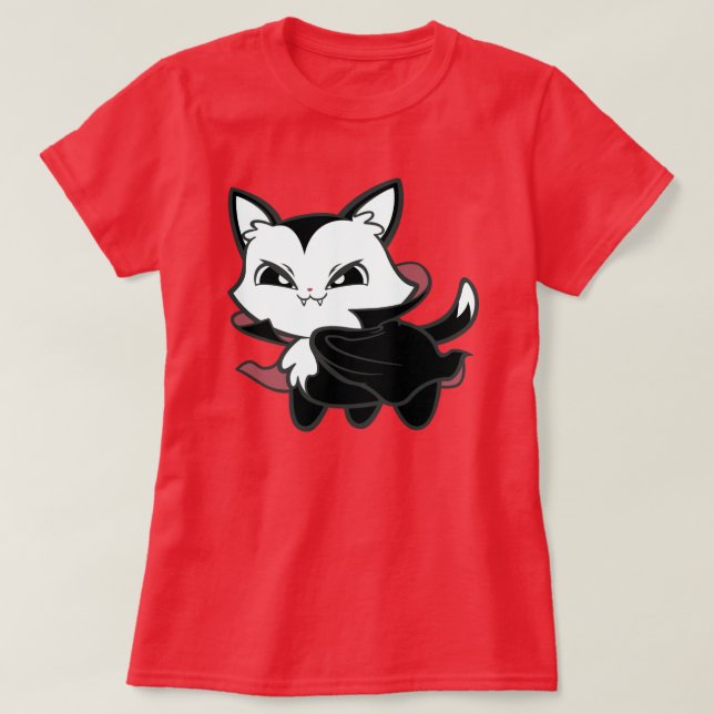 Camiseta Gatinho de Vamp T-Shirt (Frente do Design)
