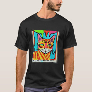 Camiseta Gatinho do bobo 1970s, estilo Pop, gatinho, gato,