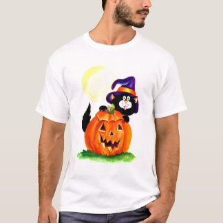Camiseta Gatinho do Dia das Bruxas