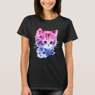 Camiseta Gatinho do Orgulho Bissexual