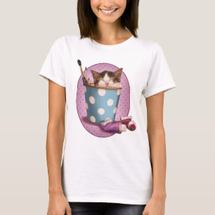 Camiseta Gatinho do pote do lápis
