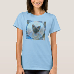 Camiseta Gatinho do salvamento, gatinho do colar com uma