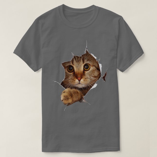 Camiseta Gatinho Doce Roupa Torta - Gateiro Engraçado (Frente do Design)