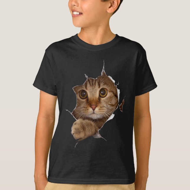 Camiseta Gatinho Doce Roupa Torta - Gateiro Engraçado (Frente)