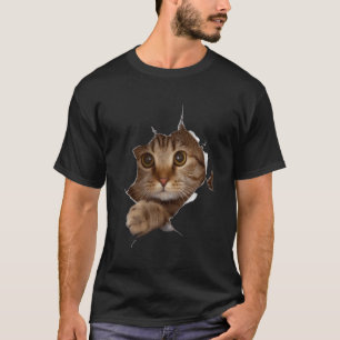 Camiseta Gatinho Doce Torto Gato Proprietário de Gato