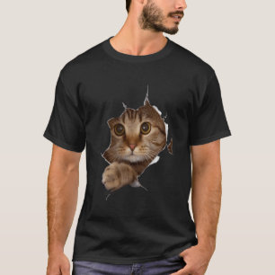 Camiseta Gatinho Doce Torto Gato Proprietário de Gato