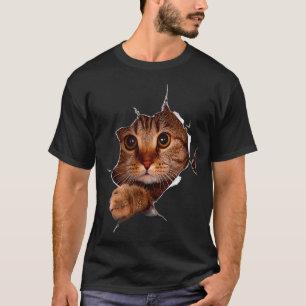 Camiseta Gatinho Doce Torto Roupa Engraçado Gato Frio Propr