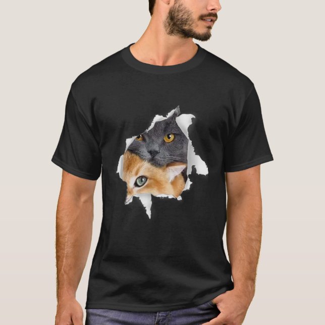 Camiseta Gatinho Doce Torto Roupa Engraçado Gato Frio Propr (Frente)