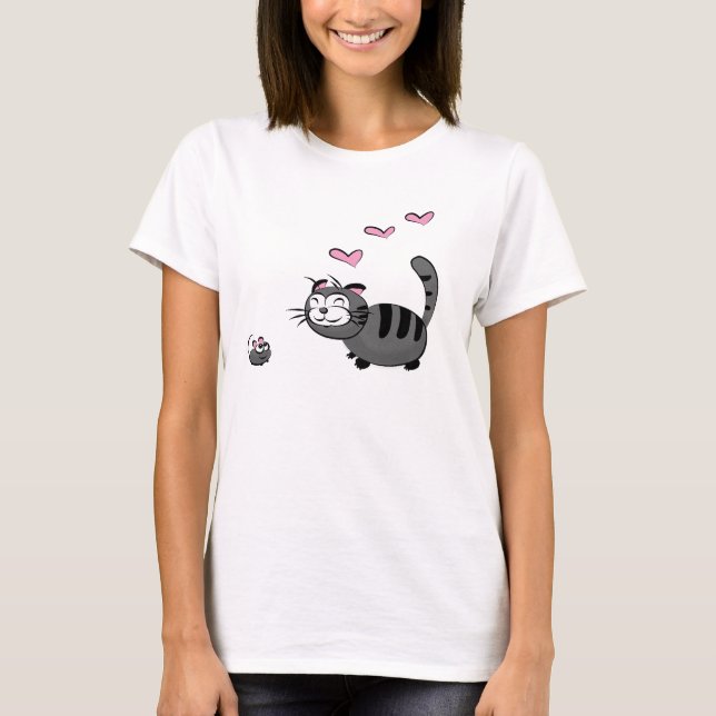 Camiseta Gatinho e amor de Mousie (Frente)