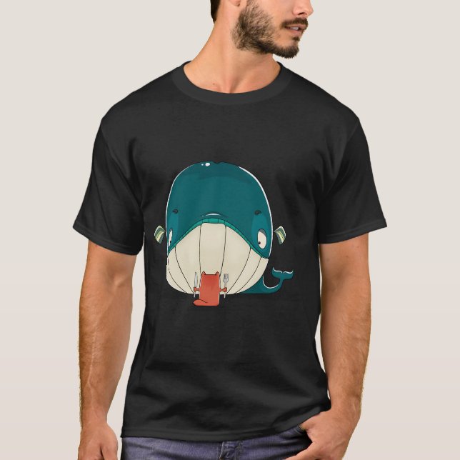 Camiseta Gatinho e baleia (Frente)