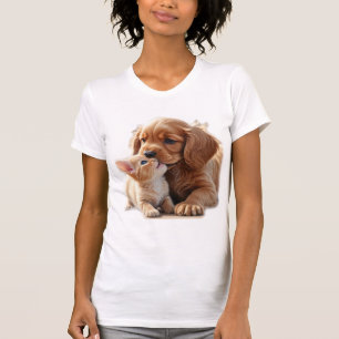 Camiseta Gatinho e Cachorrinho