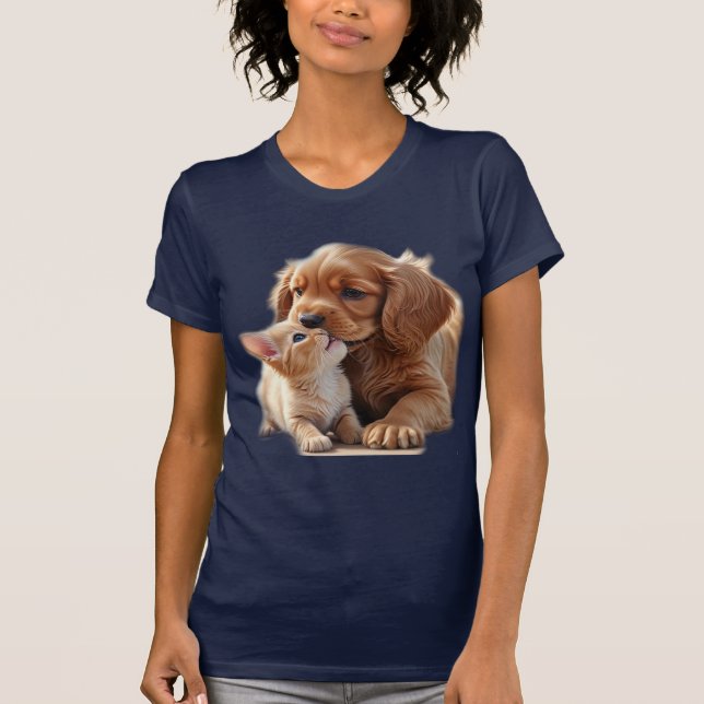 Camiseta Gatinho e Cachorrinho  (Frente)