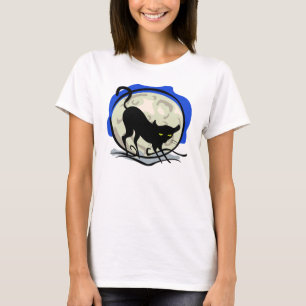 Camiseta Gatinho e lua cheia