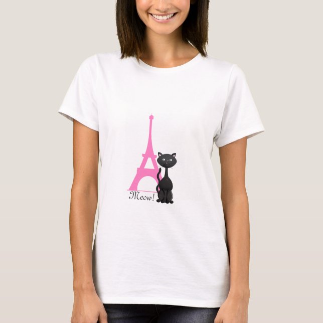 Camiseta Gatinho em Paris (Frente)