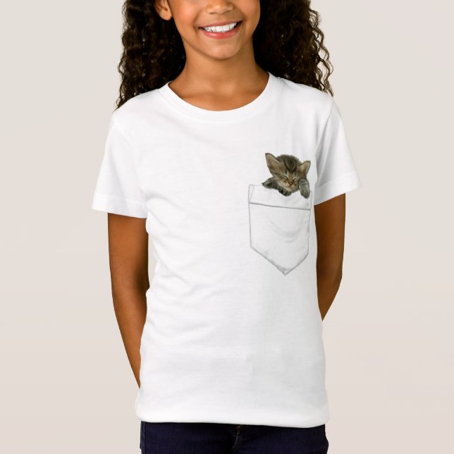 Camiseta Gatinho em seu bolso (Frente)