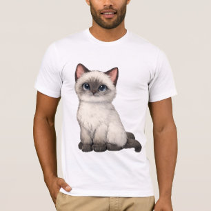 Camiseta Gatinho em Tigela de Peixes Fofos