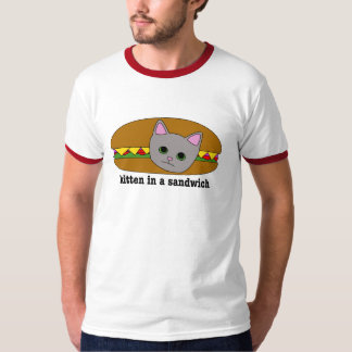Camiseta Gatinho em um sanduíche: o t-shirt!