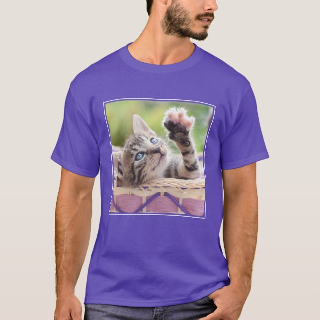 Camiseta Gatinho em uma cesta (Frente)