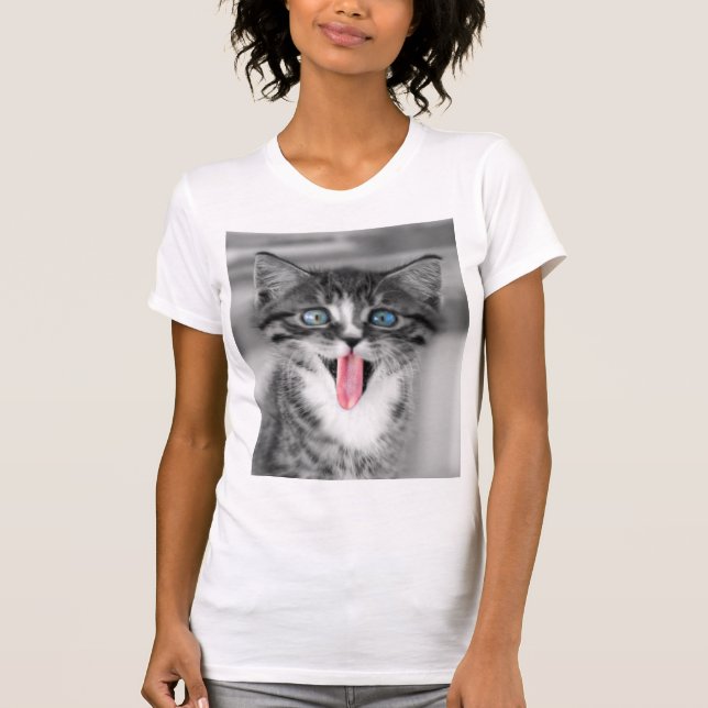 Camiseta Gatinho engraçado (Frente)