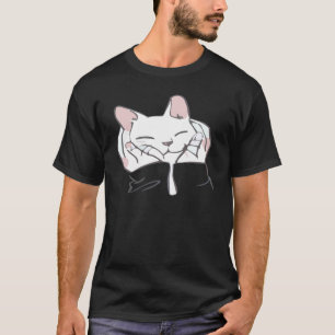Camiseta Gatinho engraçado adorável Carinho de gato fofo pa