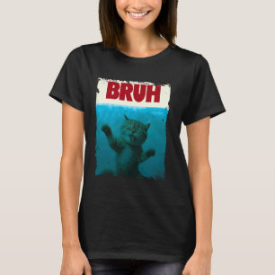 Camiseta Gatinho Engraçado Bruh Meme Engraçado Dizendo Paro