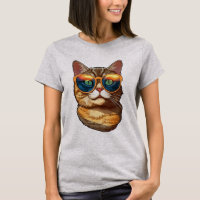 Gatinho Engraçado Gato Fofo Usando Óculos de Sol A