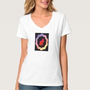 Camiseta Gatinho escalado -