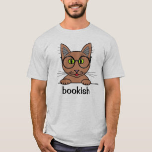 Camiseta Gatinho estudioso com óculos engraçado