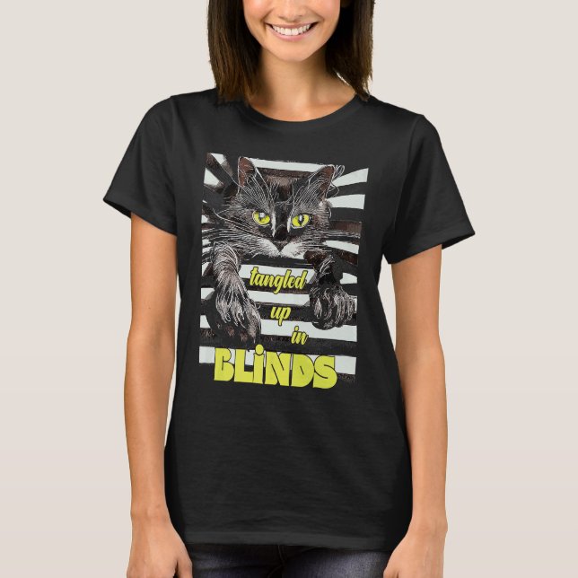 Camiseta Gatinho Explorador de Persianas (Frente)