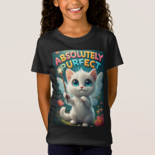 Camiseta Gatinho Fantasia Com Asas de Fada