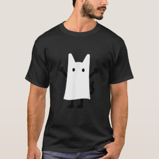 Camiseta Gatinho Fantasma de Halloween 