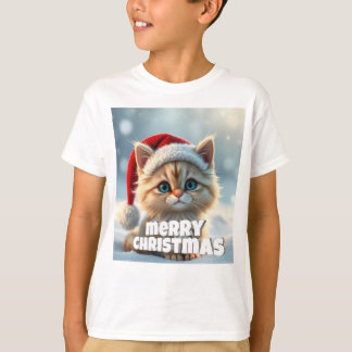 Camiseta Gatinho Feliz Natal