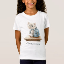 Gatinho Fofo com Mochila Personalizado Infantil