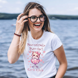 Camiseta Gatinho Fofo em Copo de Bolha