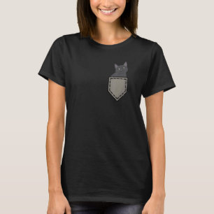 Camiseta Gatinho fofo Gato no bolso Eu amo gatos 1