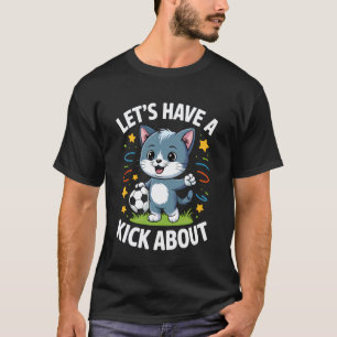 Camiseta Gatinho Fofo Gatos Crianças Futebol Meninos