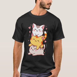 Camiseta Gatinho Fofo Kitty Engraçado Amante de Gatos Român