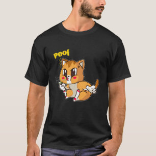 Camiseta Gatinho Fofo Laranja Gatinha Sopra Dente-de-Leão