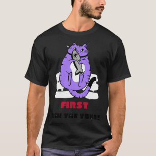 Camiseta Gatinho Fofo Pastel Pescando Em Um Barco