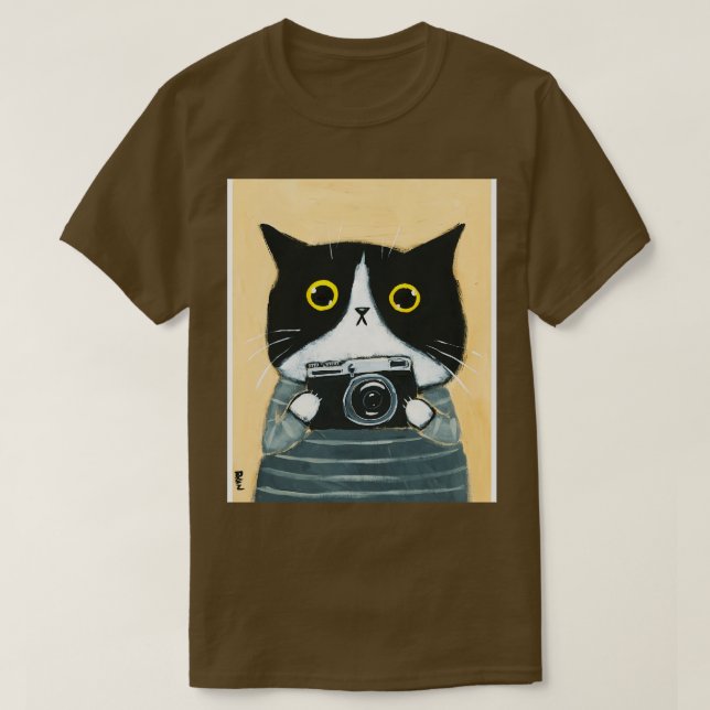 Camiseta Gatinho Fotógrafo (Frente do Design)