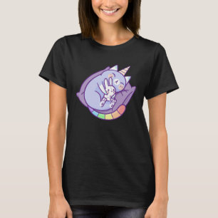 Camiseta Gatinho Gatinho Bonito Adorável Unicórnio