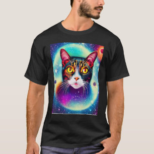 Camiseta Gatinho Gatinho De Gato Espacial No Estilo Cat 3