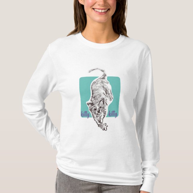 Camiseta Gatinho-Gatinho gato (Frente)